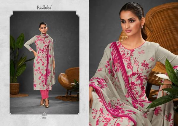 Azara Radhika Zara 3 Jam Cotton Designer Dress Material